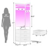 Aheaplus 70" Tall Corner Closet with 3 Drawers and 4 Hooks, Clothing Rack with Hanging - 2 of 4