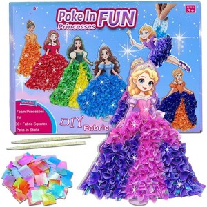 Etokfoks Poke In Princess Art Kit 7 Piece Set DIY Mess Free Craft