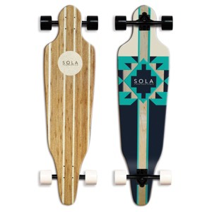 Sola Sports 38.75" Bamboo Premium Graphic Design Complete Longboard Skateboard - Aztec - 1 of 4