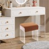 YIYIBYUS Modern Minimalist Acrylic Stool Chair, Makeup Stool Chair with Cushion, Modern Multifunctional Vanity Stool - 2 of 4