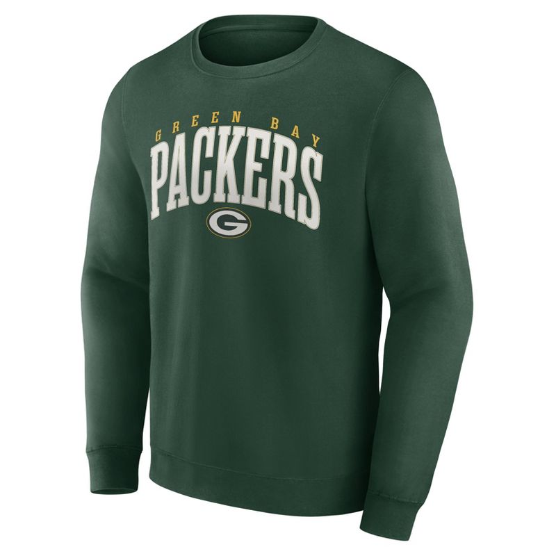 NFL Green Bay Packers Men&#39;s Varsity Letter Long Sleeve Crew Fleece Sweatshirt, 2 of 4