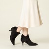 Perphy Women's Pointed Toe Side Zip Back Bow Kitten Heel Ankle Booties - 4 of 4