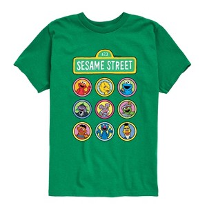 Boys' - Sesame Street - Sesame Street Character Grid Short Sleeve Graphic T-Shirt - 1 of 4