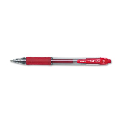 Zebra Sarasa Retractable Gel Pen Red Ink Bold Dozen 46630