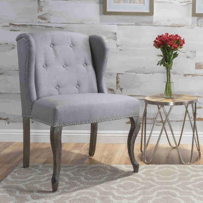 CAVINAS Linen Accent Chair with Button Tufted Backrest,Modern Upholstered Living Room Chairs,Reading Chairs for Living Room