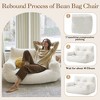 JOYRACER Oversized 2-Seater Bean Bag Chair for Adults, Giant Loveseat Sofa with Filler & Pocket, Couch for Gaming, Reading, and Living Room Use - 3 of 4