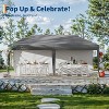 10'x20' Commercial Pop-Up Canopy Tent – Instant Setup Shelter with 2 Sidewalls, 12 Stakes & 6 Sandbags, Portable Outdoor Tent - 2 of 4