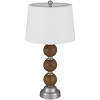 Cal Lighting Grange 100W Resin/Metal Table lamp with Taper Drum hardback Fabric Shade. Priced and Sold as Pairs - 2 of 4