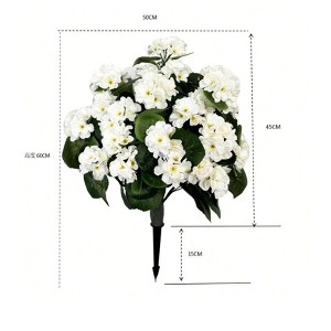 2 Pack Silk Fabric & Plastic Begonia Tree DIY Kit, 35cm Tall Artificial Flower Craft Supplies For Home Decor, Wedding Centerpiece, Floral Arrangement - 1 of 3