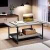 Jojoka Coffee Table with Storage Shelf for Living Room, Rustic Farmhouse Style Center Table for Small Space, 40 Inch, Furniture for Home Office, - 4 of 4
