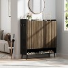 Large Shoe Cabinet with 3 Doors, 6-Tier Entryway Shoe Storage Cabinet with Adjustable Shelves, Freestanding Shoes Rack Organizer - 4 of 4