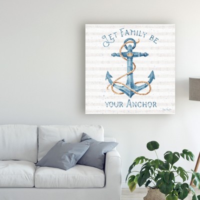 24x24 Blue and White Canvas Motivational Quote Art