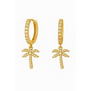 Palm Tree Hoop Earrings - 1 of 4