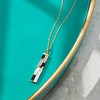 Ross-Simons Mother-Of Pearl and Onyx Pendant Necklace With .10 ct. t.w. White Topaz in 18kt Yellow Gold Over Sterling Size 18 - 3 of 4