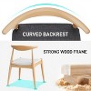 KWPZQEB Wooden Dining Chairs Set of 2, Modern Fabric Upholstered Chairs with Ergonomic Backrest, Farmhouse Dining Chairs for Dining Room, Living Room - 4 of 4