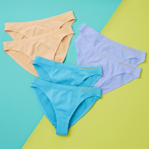 Girls' 6pk High Quality, Best Bikini Seamless Underwear by Yellowberry |  Nantucket Blue / XS-8/10