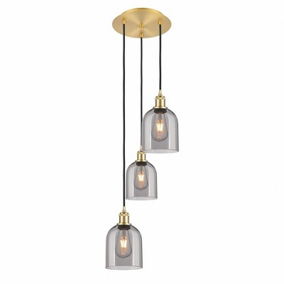 Bella - 3 Light Cord Hung Multi Pendant In Industrial Style-29.25 Inches Tall and 12 Inches Wide