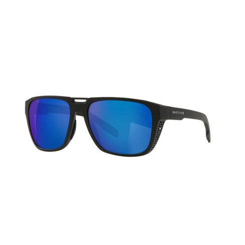 Native Xd9038 57mm Man Square Sunglasses Polarized Blue Reflex Lens ...