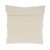 18"x18" Diamond Design with Pom-Poms Square Throw Pillow Cover Ivory - Saro Lifestyle: Bohemian Style, Zippered, Polyester & Cotton Blend - 2 of 4