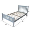 Karl Home Vertical Gray Twin Size Platform Bed Frame with Headboard - 2 of 4