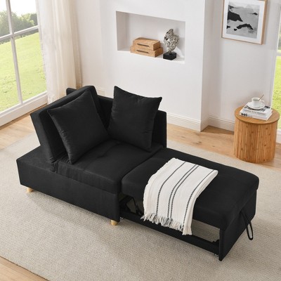 VYNXARIA Convertible Sleeper Sofa Chair Adjustable Backrest Recliner,Modern Linen Fabric for Living Room for Tight Spaces