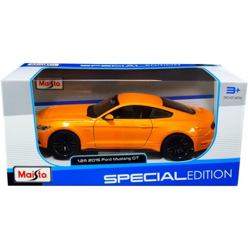 2015 Ford Mustang Gt 5.0 Orange Metallic 1/24 Diecast Model Car By ...