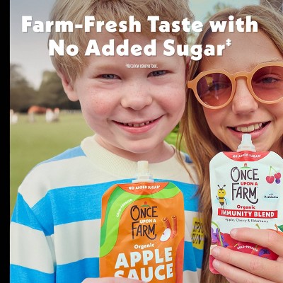 Once Upon a Farm Organic Apple Cinnamon Applesauce - 12.8oz/4pk