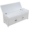 NicBex Modern 43.5" Storage Bench with 3 Shutter-Shaped Doors for Living Room and Entryway - 4 of 4
