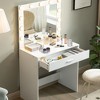 CAVINAS Stylish Small Vanity Desk with Mirror with Drawers Pink Vanity with Large Drawers Small Vanity Desk for Bedroom - 3 of 4