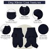 Dog Winter Coat Soft Fleece Pullover Pajamas, Cozy Jumpsuit Apparel Outfit Clothes Walking Hiking Sleep, Pet Windproof Warm Cold Weather Jacket Vest - 4 of 4