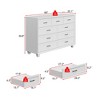 FUFU&GAGA Modern Wooden Dresser Chest of Drawers: Deep Grain, Metal Handles, Organized Bedroom Storage - 3 of 4