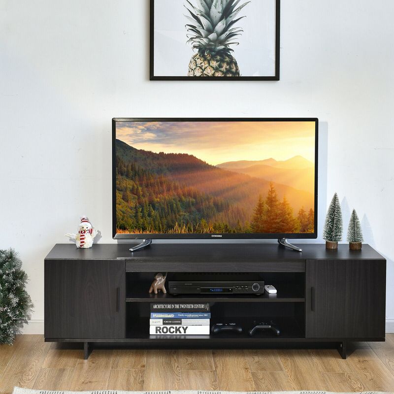 Costway Modern TV Stand Media Entertainment Center for TV's up To 65'' w/Storage Cabinet, 2 of 11