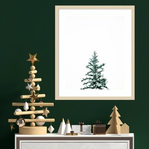Amanti Art 21"x25" Winter Trees V by Justine Milton Wood Framed Wall Art Print - 1 of 4