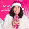Barbie x Dragon Glassware 24 oz Vacuum Insulated Tumbler with Lid and Straws Pink Christmas - 4 of 4