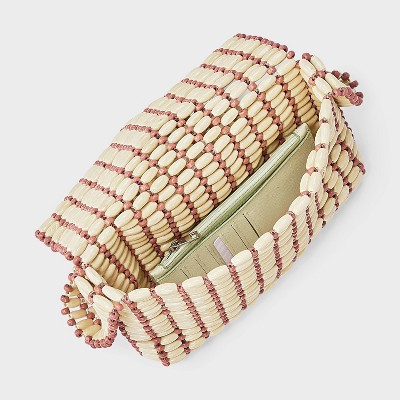Universal Thread Wood Bead Shoulder Bag - Universal Thread™ Brown/Pink — фото 4