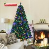 6ft Pre-Lit Artificial Christmas Tree with 350 Multi-Color LED Lights and 1000 Branch Tips - 2 of 4