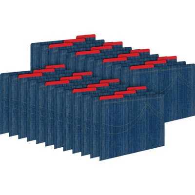 Barker Creek 24pk Denim Letter Size File Folders