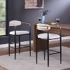 Vynxaria Black and Gold Dining Chair Barstool Set of 2 - 2 of 4