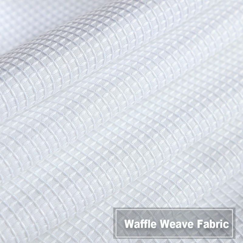 Waffle Weave Textured Solid Curtains for Bathroom Kitchen Cafe, 4 of 6