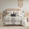 4 Pcs Elegant Boho Chenille Trims Comforter Set,All Season Home Textile Microfiber Bedding Set fits Lux Bedroom Decor,Matching Pillow & Shams - 2 of 4