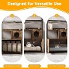 Acekool Metal Frame Cat Litter Box Enclosure with Storage Shelf and Play Features, Retro Brown - 4 of 4