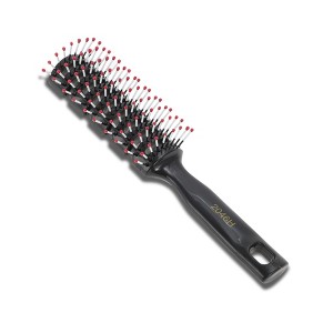 Unique Bargains Vented Hair Brush with Ball-Tipped Bristles Black White 1 Pc - 1 of 4