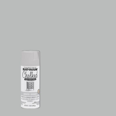 Rust-Oleum 12oz Chalked Ultra Matte Spray Paint Aged Gray