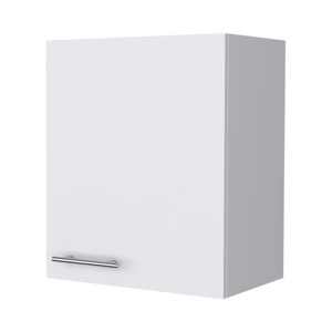 GlasFlength Kitchen Storage 1 Door Kitchen Wall Cabinet Internal Shelves Cabinet Storage Cupboard for Kitchen, White, 13.1"*19.7"*23.6" - 1 of 4