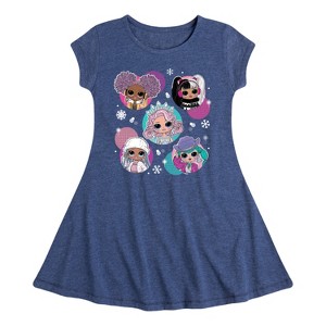 Girls' - LOL Surprise! - Winter Dolls Fit & Flair Cap Sleeve Dress - 1 of 3