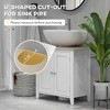 Aghana Digitals White Under-Sink Bathroom Cabinet with U-Shaped Design & Adjustable Shelf for - 4 of 4