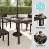Martha Stewart Bedford 62" Indoor-Outdoor Patio Table with Engineered Wood Top in Rattan Wicker - 4 of 4