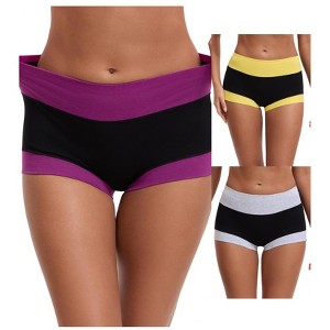 INSPIRE CHIC Women's High Waisted Loose Classic Full Coverage Briefs Breathable Cotton Ladies Panties 3 Packs - 1 of 4