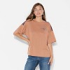 Women's LA Oversized Short Sleeve Graphic T-Shirt - Brown - 2 of 3