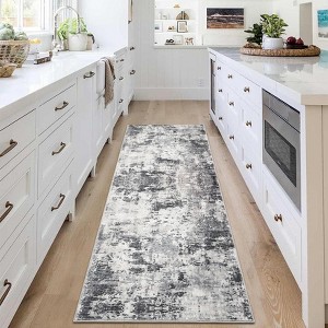 Modern Abstract Area Rugs for Living Room Bedroom Low Pile Rug Non-Slip Rug - 1 of 4